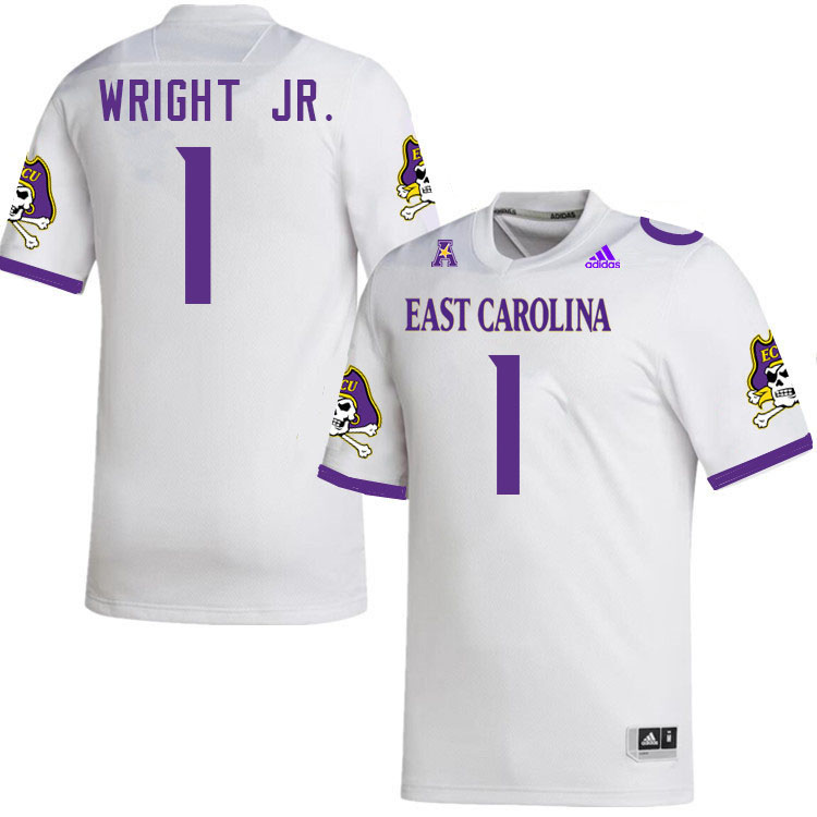 Winston Wright Jr. ECU Jersey,East Carolina Pirates #1 Winston Wright Jr. Jersey Youth College-White